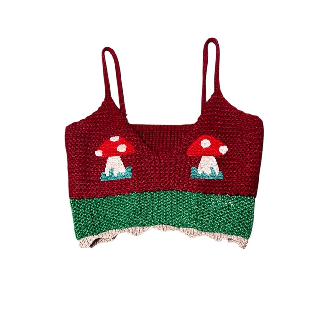 Mushroom knit top, small